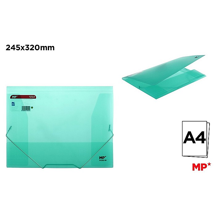 DOSAR PLIC PP A4 IPB CU ELASTIC TURQUOISE TRANSLUCID PC552-06 [1]