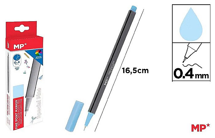 FINELINER IPB VARF 0.4MM ALBASTRU AZUR DESCHIS PE206AC-S [1]