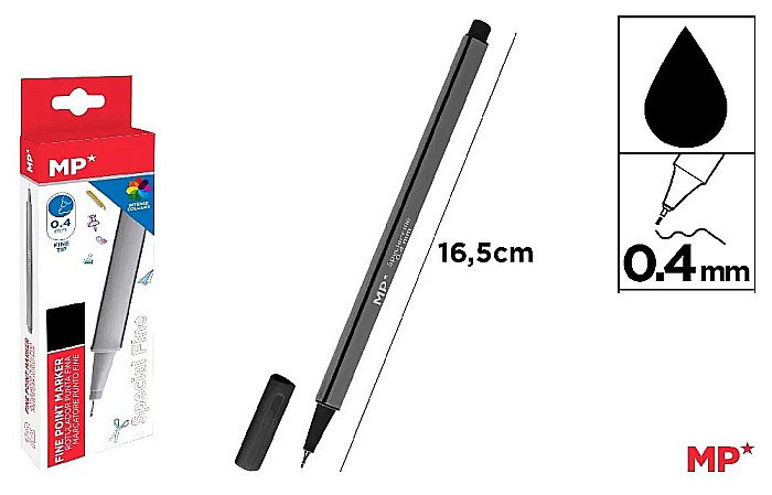 FINELINER IPB VARF 0.4MM NEGRU PE206N-S [1]
