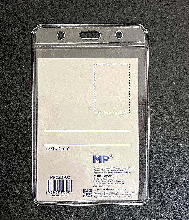 BUZUNAR ECUSON IPB 72*102MM VERTICAL PP TRANSPARENT PP023-02 [2]