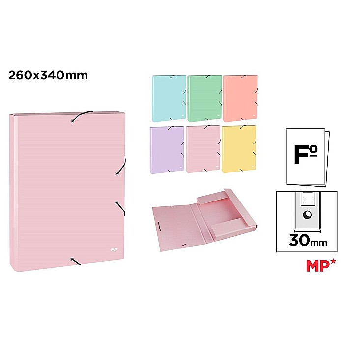 MAPA CARTON A4 3CM CU ELASTIC CULORI PASTEL PC114-01 [1]