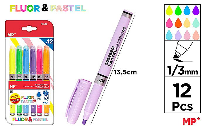 TEXTMARKER IPB FLOUR/PASTEL 12/SET VARF 1MM-3MM PE518 [1]
