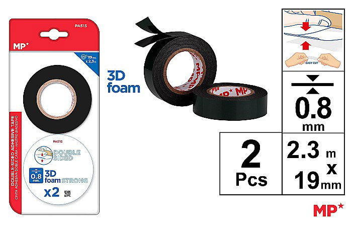 BANDA DUBLU ADEZIVA IPB 19MM*2.3M BURETATA 2/SET PA515 [1]