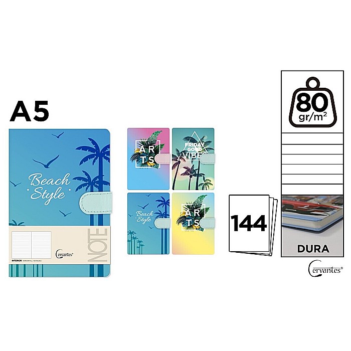NOTES IPB A5 144 FILE FANTASY ARTS CLAPA MAGNETICA 13.4*19CM PB475-29 [1]