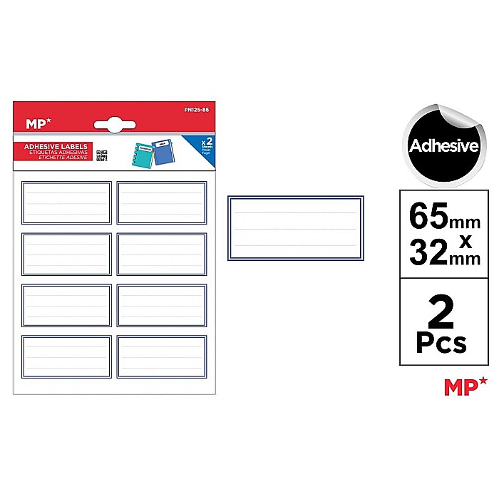 ETICHETE SCOLARE ADEZIVE IPB 2 COLI/SET ALBASTRU PN125-86 [1]