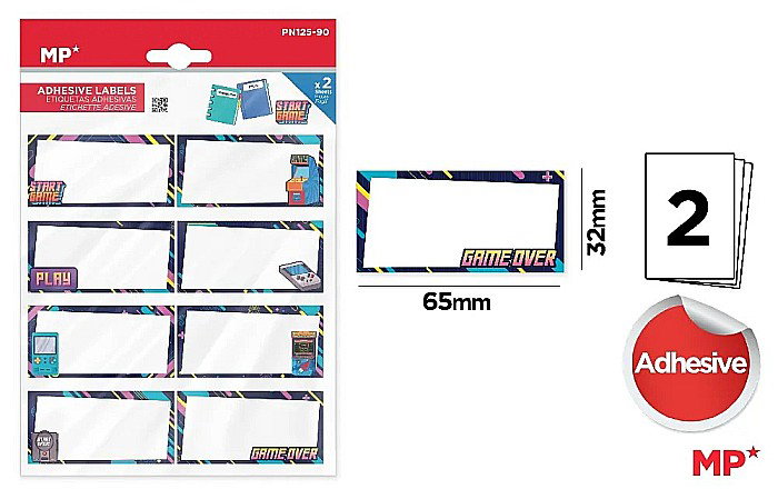 ETICHETE SCOLARE ADEZIVE IPB 2 COLI/SET START GAME PN125-90 [1]