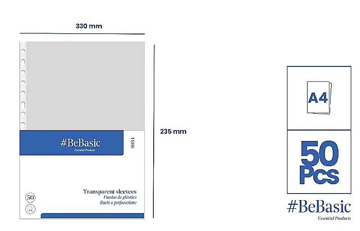 FOLIE PROTECTIE BeBasic A4 30 MIC CRISTAL 50/SET S034 [1]