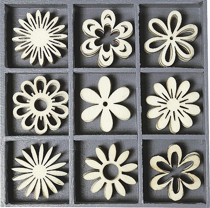 KP DECORATIUNI LEMN FANTASY FLOWERS, 45/set 18521018 [2]