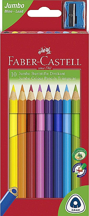 LEC CREIOANE COLORATE FABER-CASTELL JUMBO 10/SET FC116510 [1]
