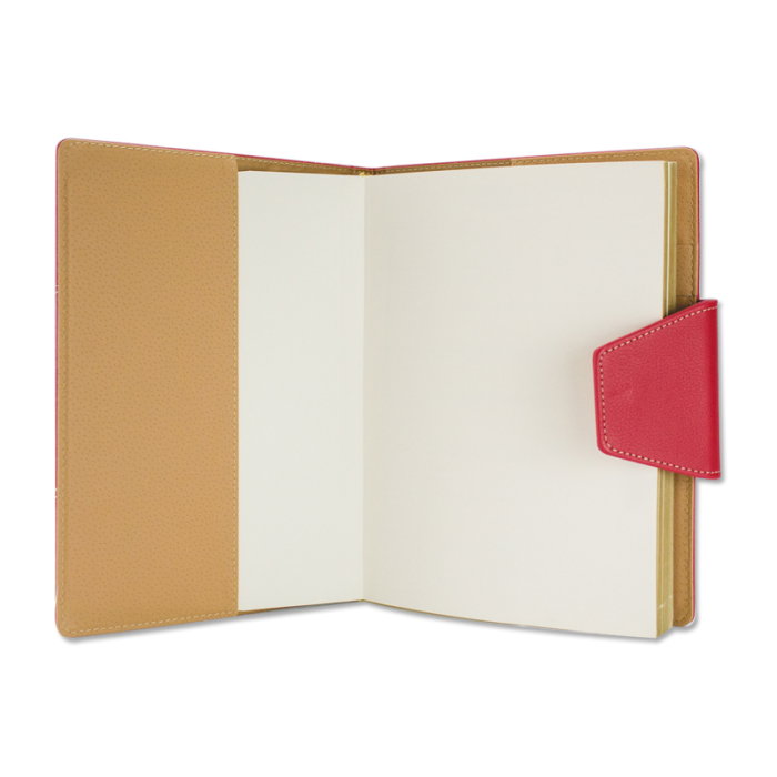 AGENDA DATATA LUX PIELE ILARIA CU CLAPA ROSU  15*21CM 2026 371R [2]