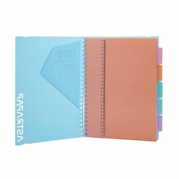 CAIET A5 PP SPIRA 200F CU ELASTIC, RIGLA SI 4 SEPARATOARE, PASTEL PATRATELE 107023004 [3]