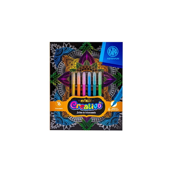 AS CARTE COLORAT 16F CREATIVO MANDALA + 6 MARKERE METALIZATE VF. PENSULA 601024003 [1]