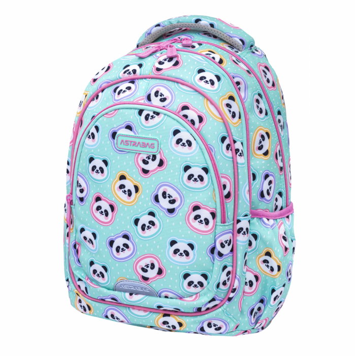 AS RUCSAC SCOLAR 3 COMPARTIMENTE ASTRABAG MINTY PANDAS AB330 502025010 [3]