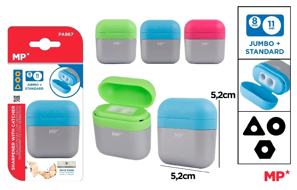 ASCUTITOARE DUBLA CU CONTAINER IPB PLASTIC DIVERSE CULORI PA967 [1]