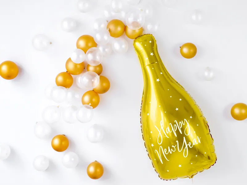 Set 10 Baloane Strong Balloons Metallic Gold 27cm - [3]