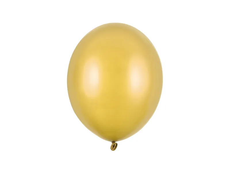 Set 10 Baloane Strong Balloons Metallic Gold 27cm - [1]
