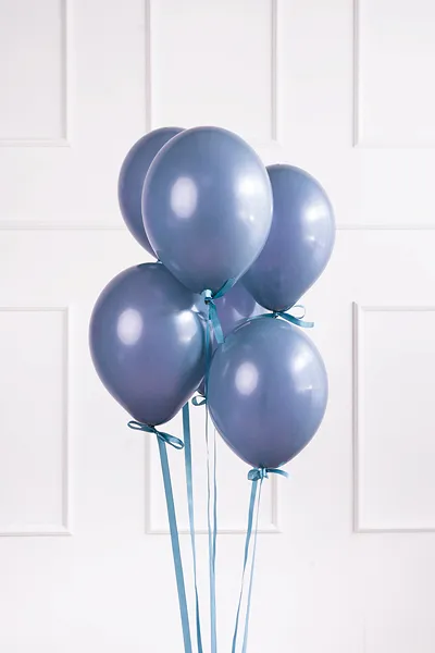 Set 10 Baloane Strong Balloons Pastel Light Misty Blue 27cm [2]