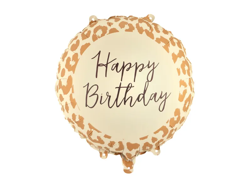 Balon Folie Happy Birthday Leopard Print 35cm FB393 [1]