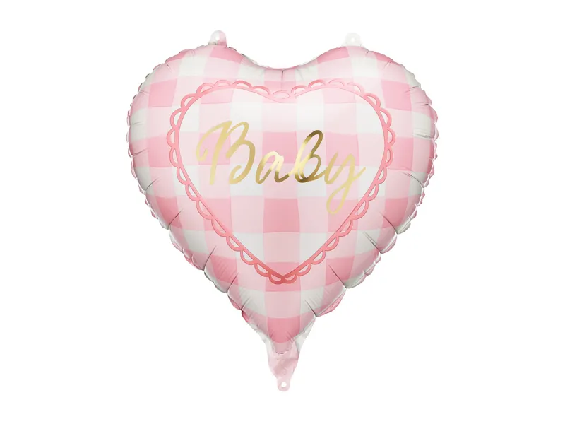 Balon Folie Inimă Baby 35cm Roz FB352 - [1]