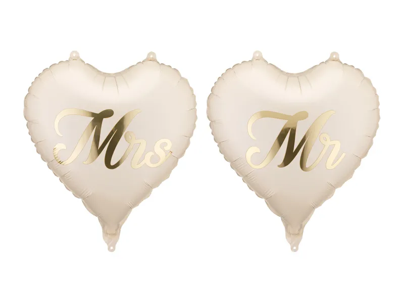BALON FOLIE ALUMINIU Hearts MR and MRS, 45cm mix 2/set FB343 [1]