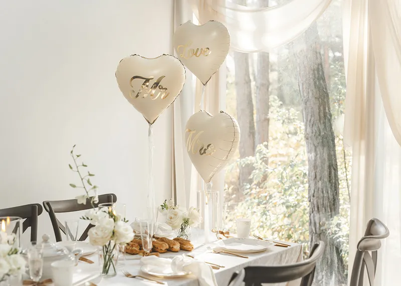 BALON FOLIE ALUMINIU Hearts MR and MRS, 45cm mix 2/set FB343 [3]