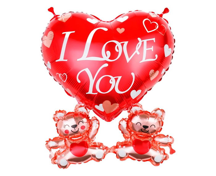 BALON FOLIE ALUMINIU "I Love You" Heart with Teddy Bears, 43*48cm FG-SMF1 [2]
