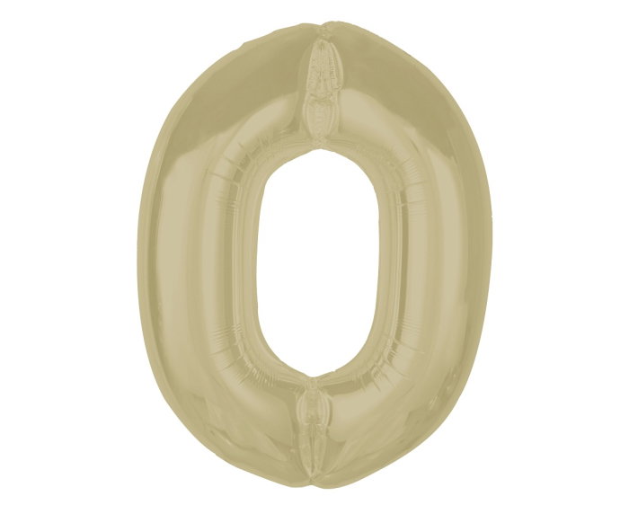 Balon Folie Cifra 0 Matt Latte 92cm GoDan - ipb.ro [1]