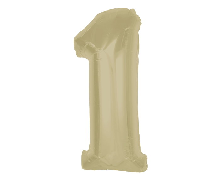 Balon Folie Cifra 1 Matt Latte 92cm GoDan [1]