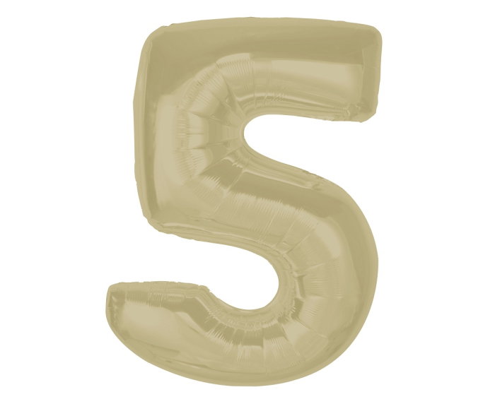 Balon Folie Cifra 5 Matt Latte 92cm GoDan [2]