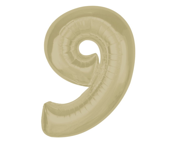 Balon Folie Cifra 9 Matt Latte 92cm GoDan [2]