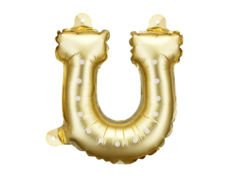 Balon Folie Potcoavă Ghirlandă Aurie 18x19cm 3buc FB278S-019 [1]