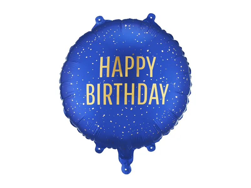 BALON FOLIE ALUMINIU Round Happy Birthday, 35x35cm, navy FB353-074 [1]