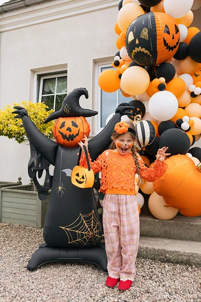 Balon Folie Aluminiu Scary Pumpkins 50 cm Orange-Black FB434 [4]