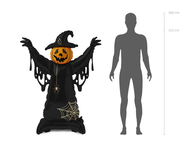 Balon Folie Aluminiu Standing Scarecrow XXL 111.5x152 cm Black FB425 [4]