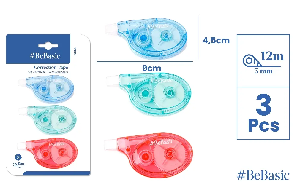 BANDA CORECTOARE BebASIC 5MM*12M 3/SET S064 [1]