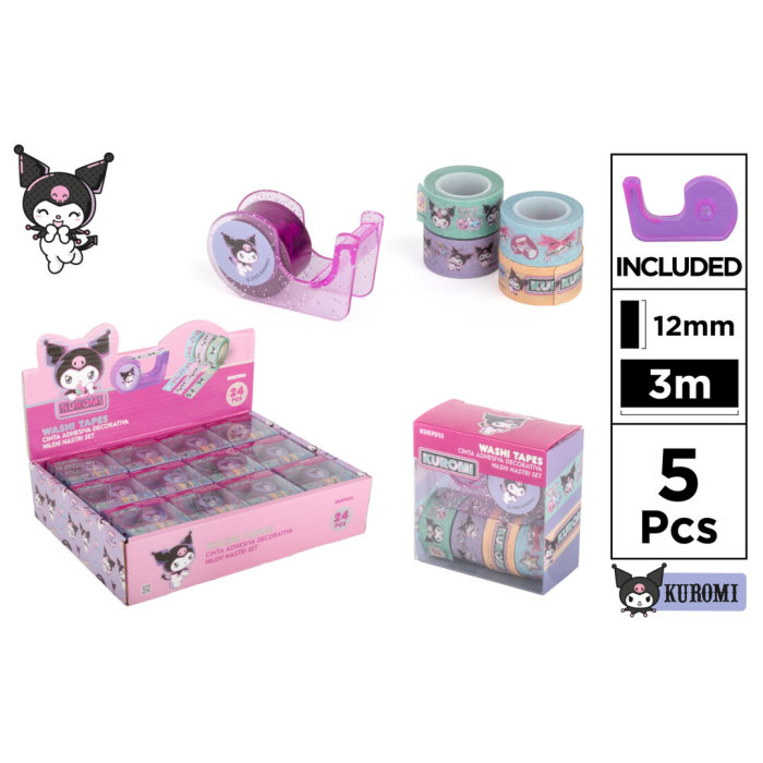 Bandă Decorativă Kuromi cu Dispenser 12mm*3m KU57013 [1]