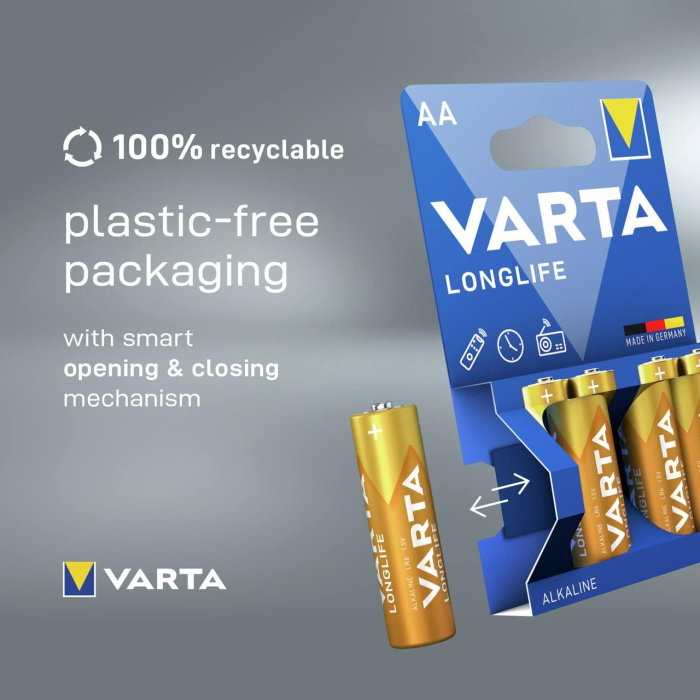 BATERII VARTA LONGLIFE 4106/4 LR06 1.5V 4/SET [5]