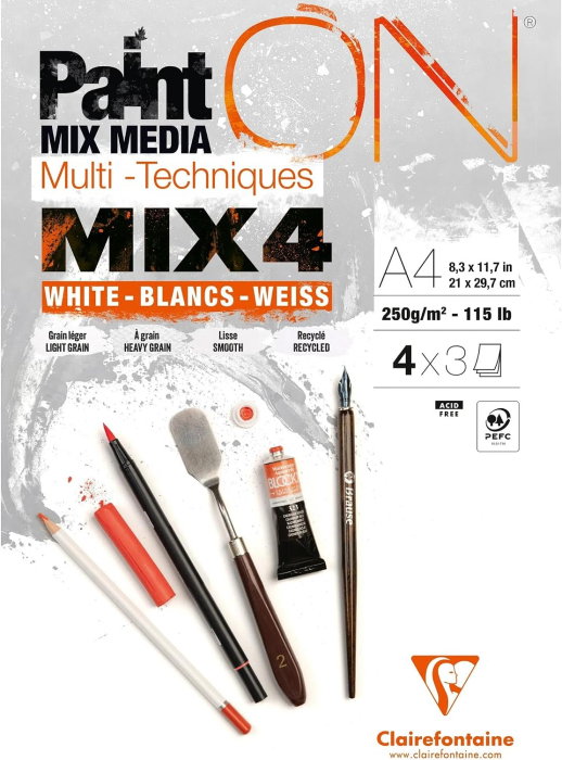 Bloc Desen A4 12F 250gr/m2 Mix Media 4 Texturi 975995C [1]