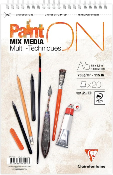 Bloc Desen A5+ 20F 250gr/m2 Mix Media 975997C [1]