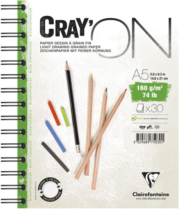 Bloc Desen A5 Cray'On 30F 160gr Spira Clairefontaine 975030C [1]