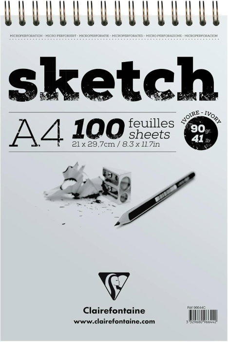 Bloc Schite Spira A4 100F 90gr Ivory Clairefontaine 96644C [1]