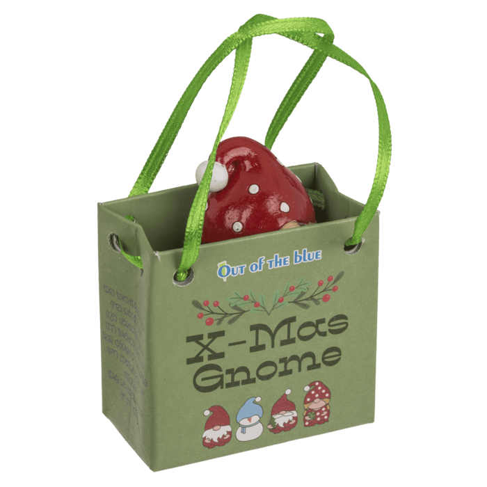 DECORATIUNE DE CRACIUN GNOM 4x3x6CM + MINI SACOSA CADOU 99/6710 [12]