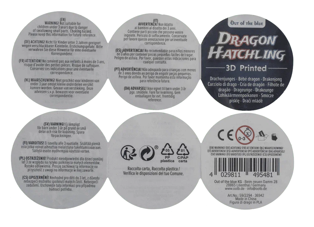 FIGURINA DRAGON, IMPRIMAT 3D, CU OU, DIVERSE CULORI 59/2294 [18]
