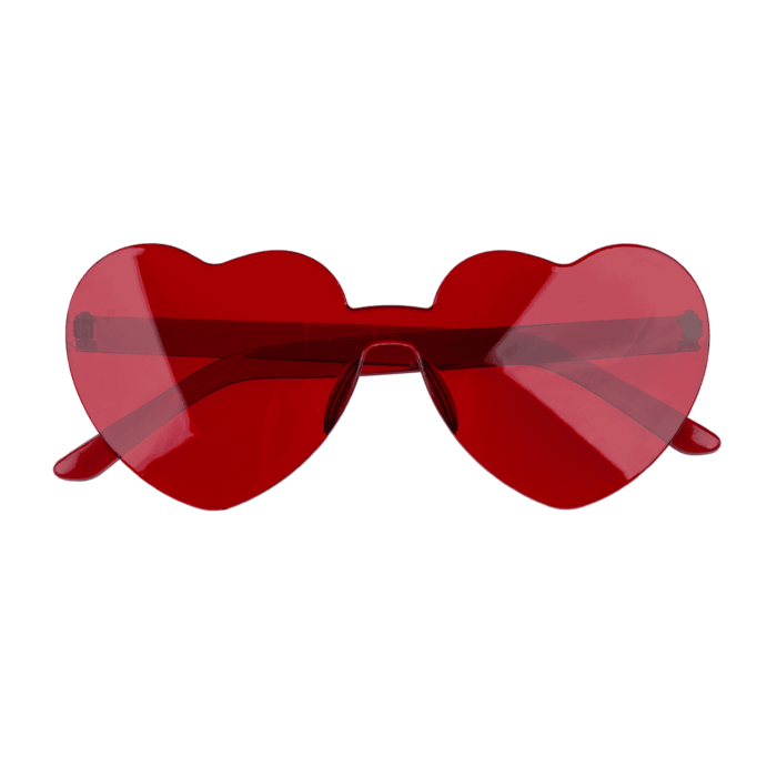 BLU OCHELARI PLASTIC INIMA ROSU/ROZ 16*12CM 18/3925 [4]