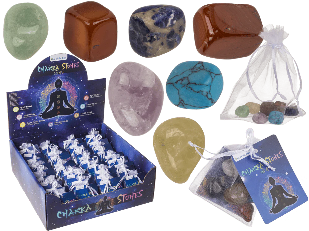 PIATRA CHAKRA IN SACULET ORGANZA, 1.5x1CM 7/SET 24/1246 [1]