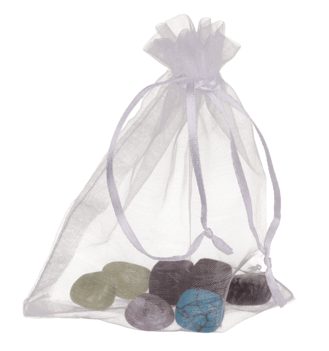 PIATRA CHAKRA IN SACULET ORGANZA, 1.5x1CM 7/SET 24/1246 [9]