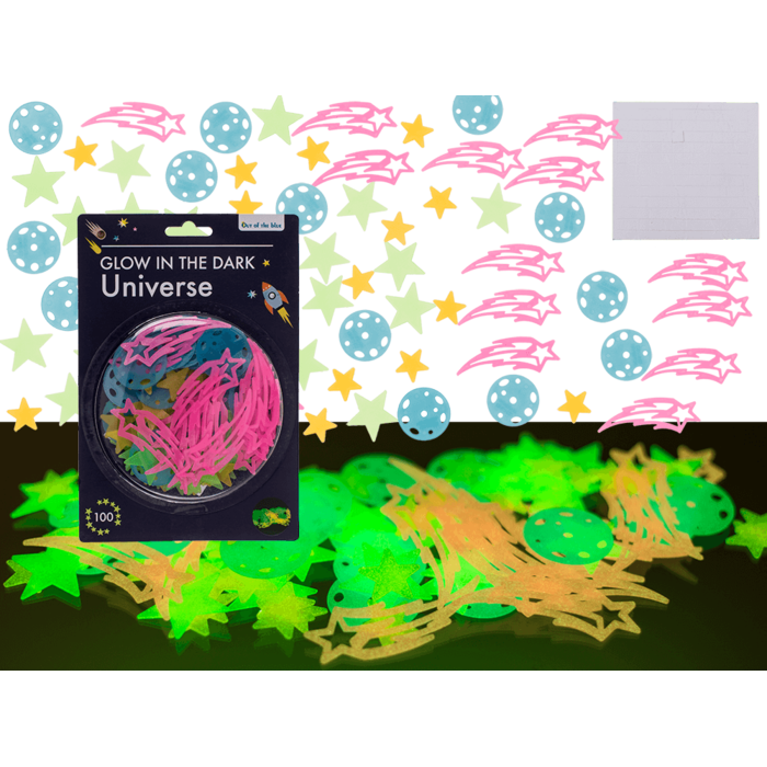 BLU SET DECOR UNIVERS, STELE SI PLANETE CARE STRALUCESC LA INTUNERIC, NEON, 100 BUC 90/0968 [1]