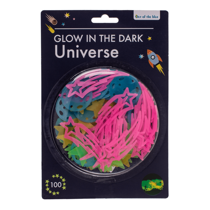 BLU SET DECOR UNIVERS, STELE SI PLANETE CARE STRALUCESC LA INTUNERIC, NEON, 100 BUC 90/0968 [2]