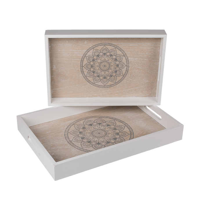 BLU TAVA LEMN MANDALA 35*24CM ALB/NATUR 144259 [2]