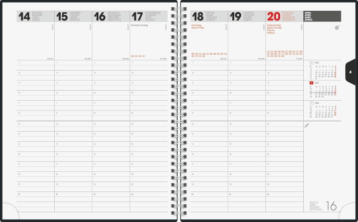 AGENDA DATATA SAPTAMANAL 2026 MANAGER WT7 21*26 COPERTA SOFT ARGINTIU 76164846 [3]